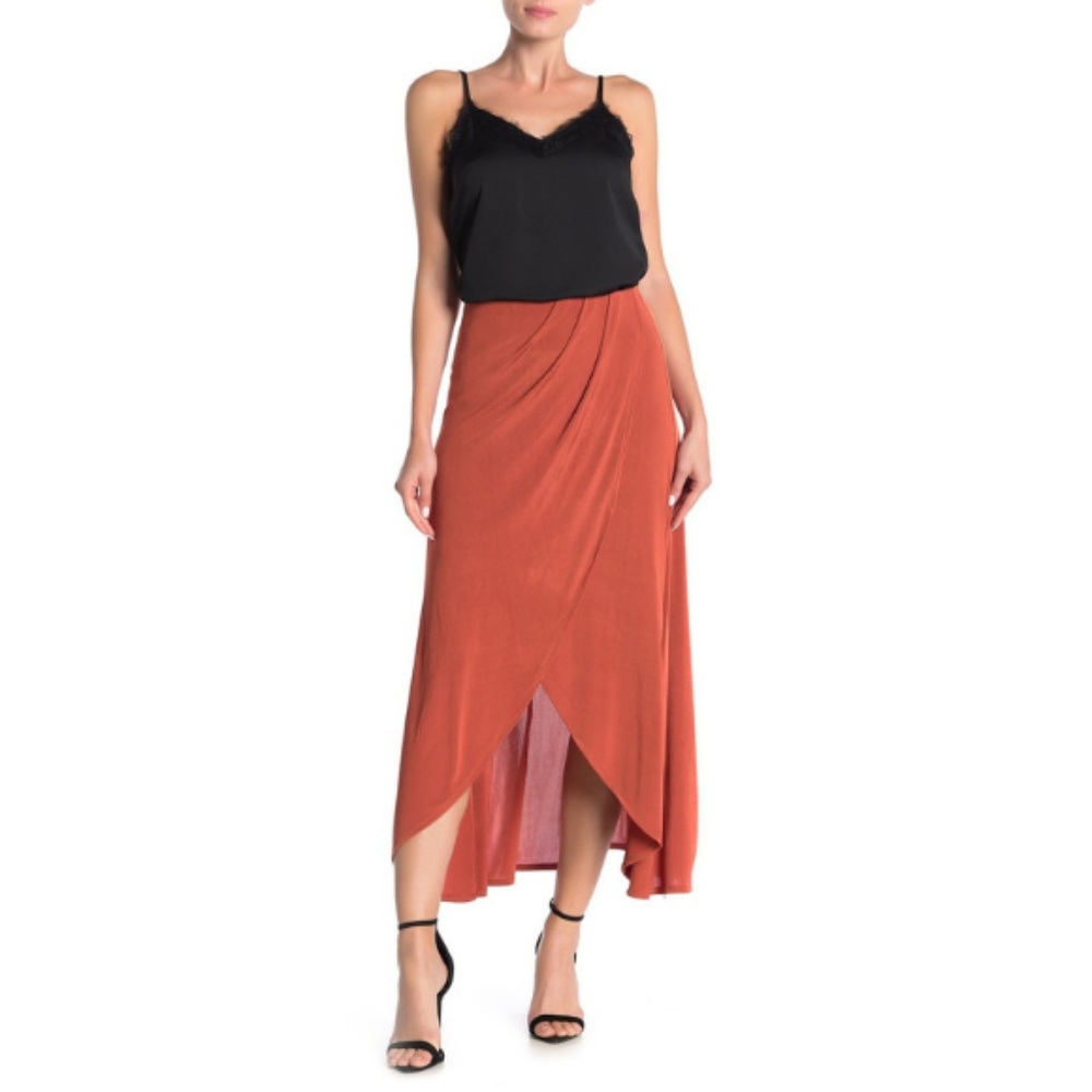 NWT Free People Smoke & Mirrors Wrap Midi Skirt